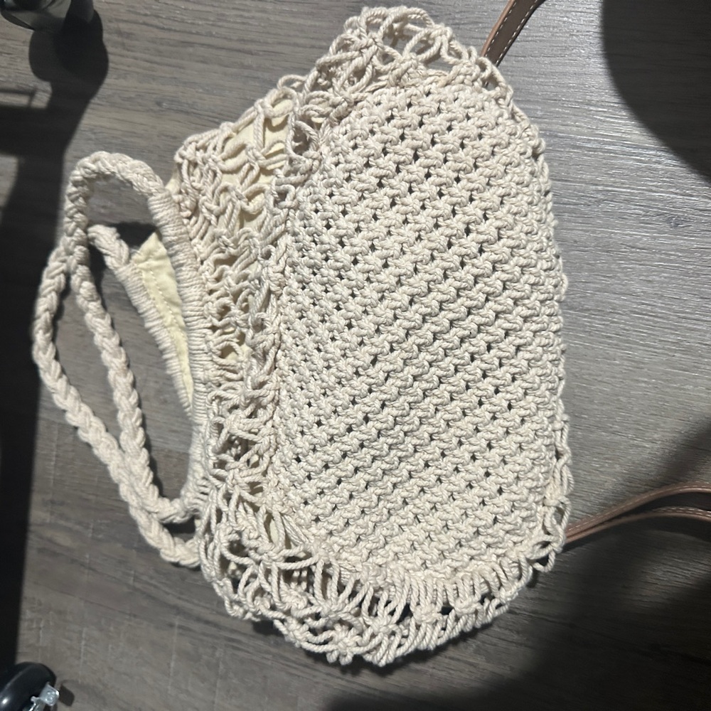 Universal Thread Beige Macrame Shoulder Bag - image 6